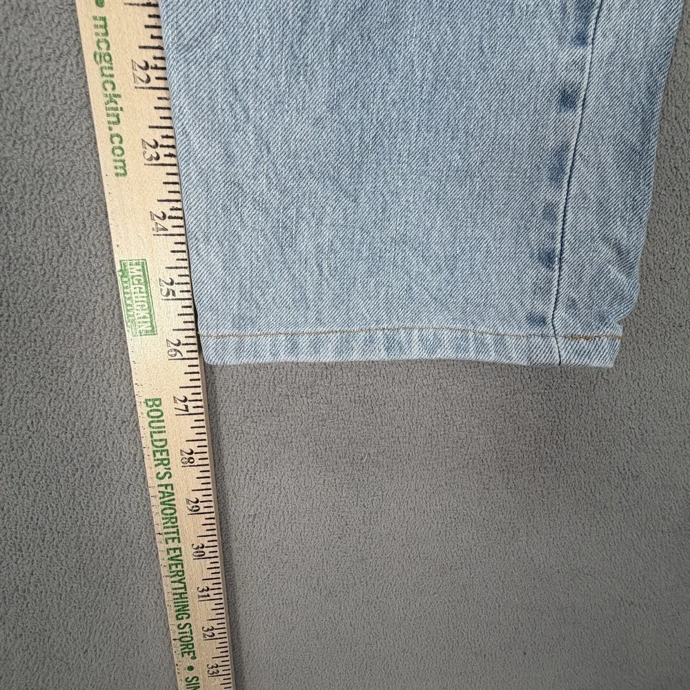 Levis 502 Jeans Mens Selvedge‎ Med Wash Tapered Whiskers Honeycomb Fits 30x26